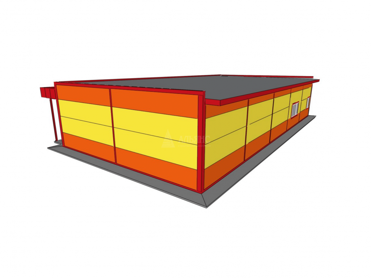 3D визуализация Магазин из сэндвич-панелей - фото 8