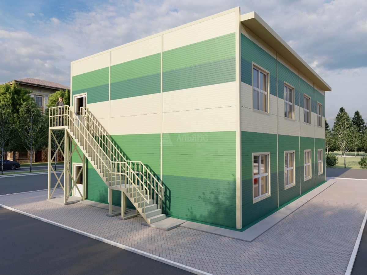 3D визуализация Офис из сэндвич-панелей - фото 4