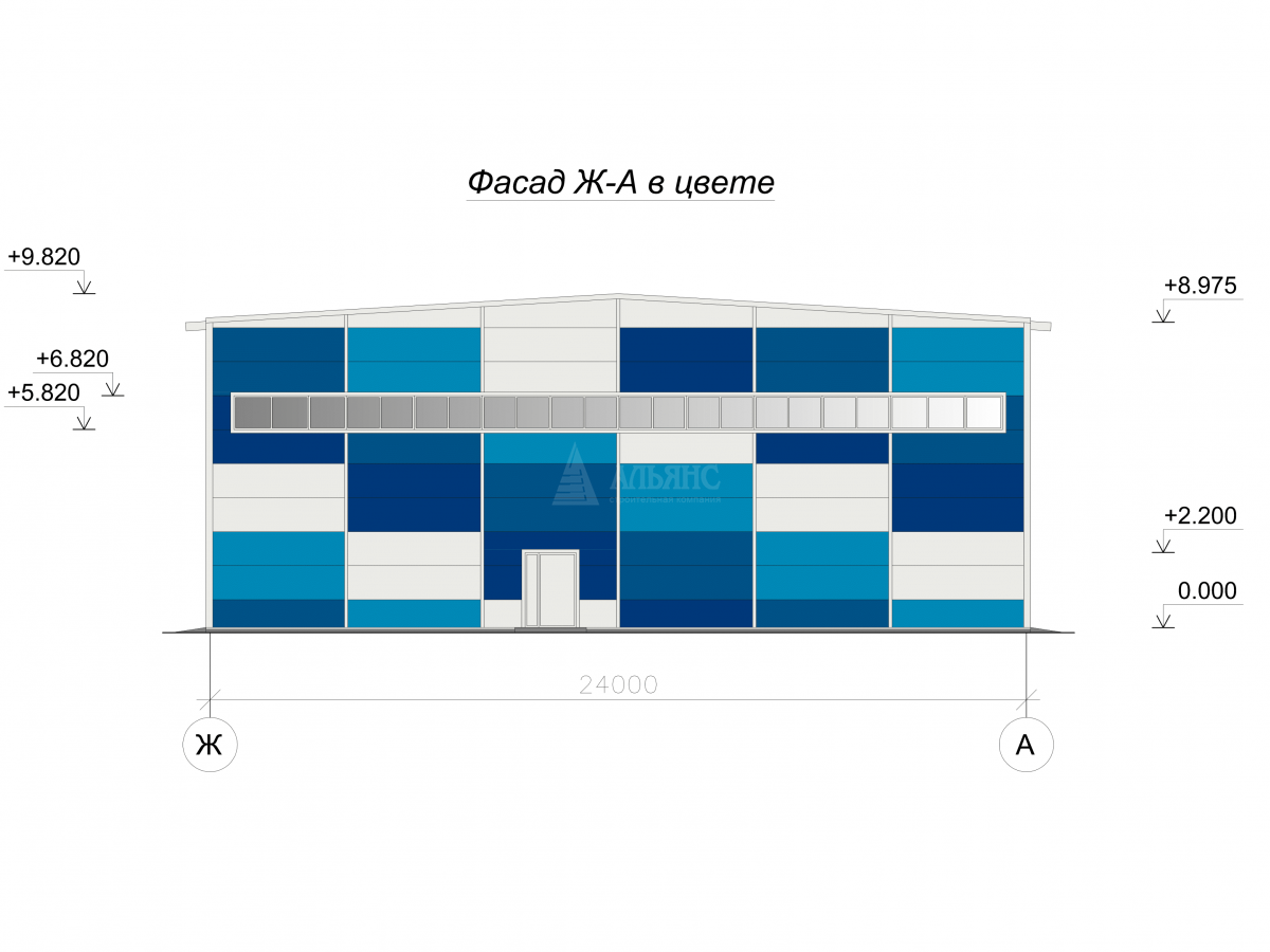 Планировка Производственное здание из сэндвич-панелей -  фото 2