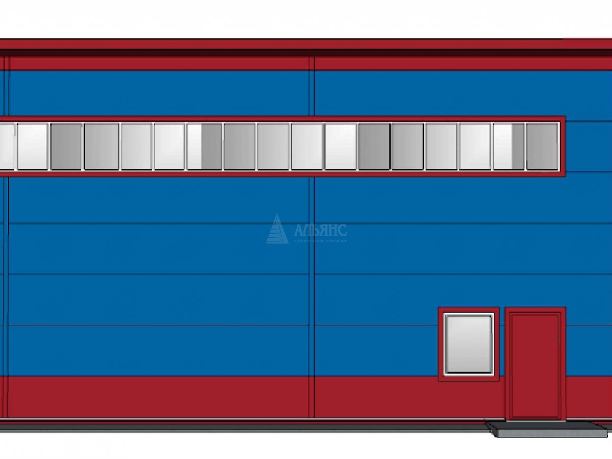 3D визуализация Склад-ангар из сэндвич-панелей - фото 3