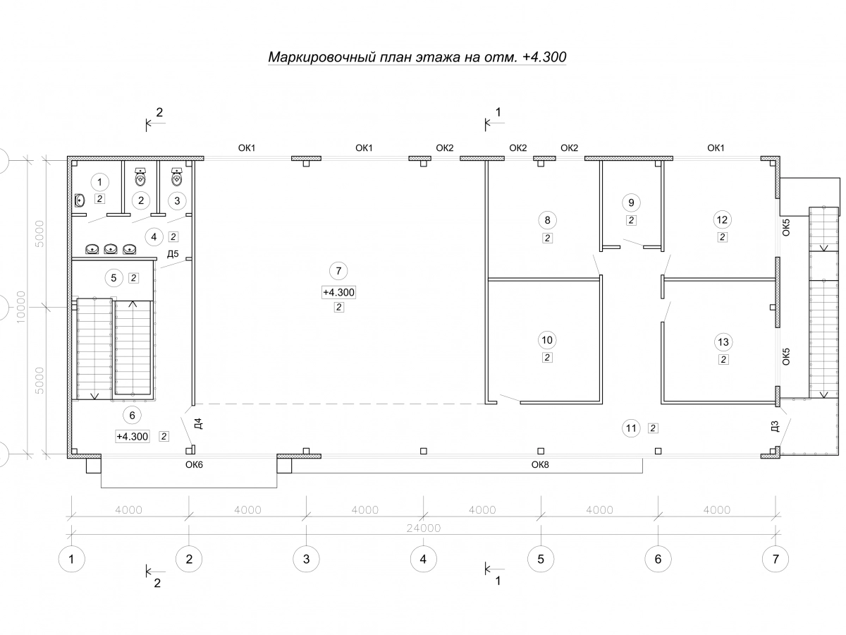 Планировка Торгово-офисное здание из сэндвич-панелей -  фото 1
