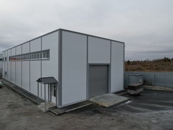 Склад с АБК из сэндвич-панелей 