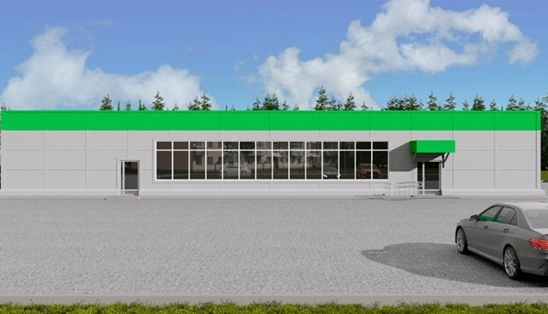 3D визуализация Магазин из сэндвич-панелей - фото 1